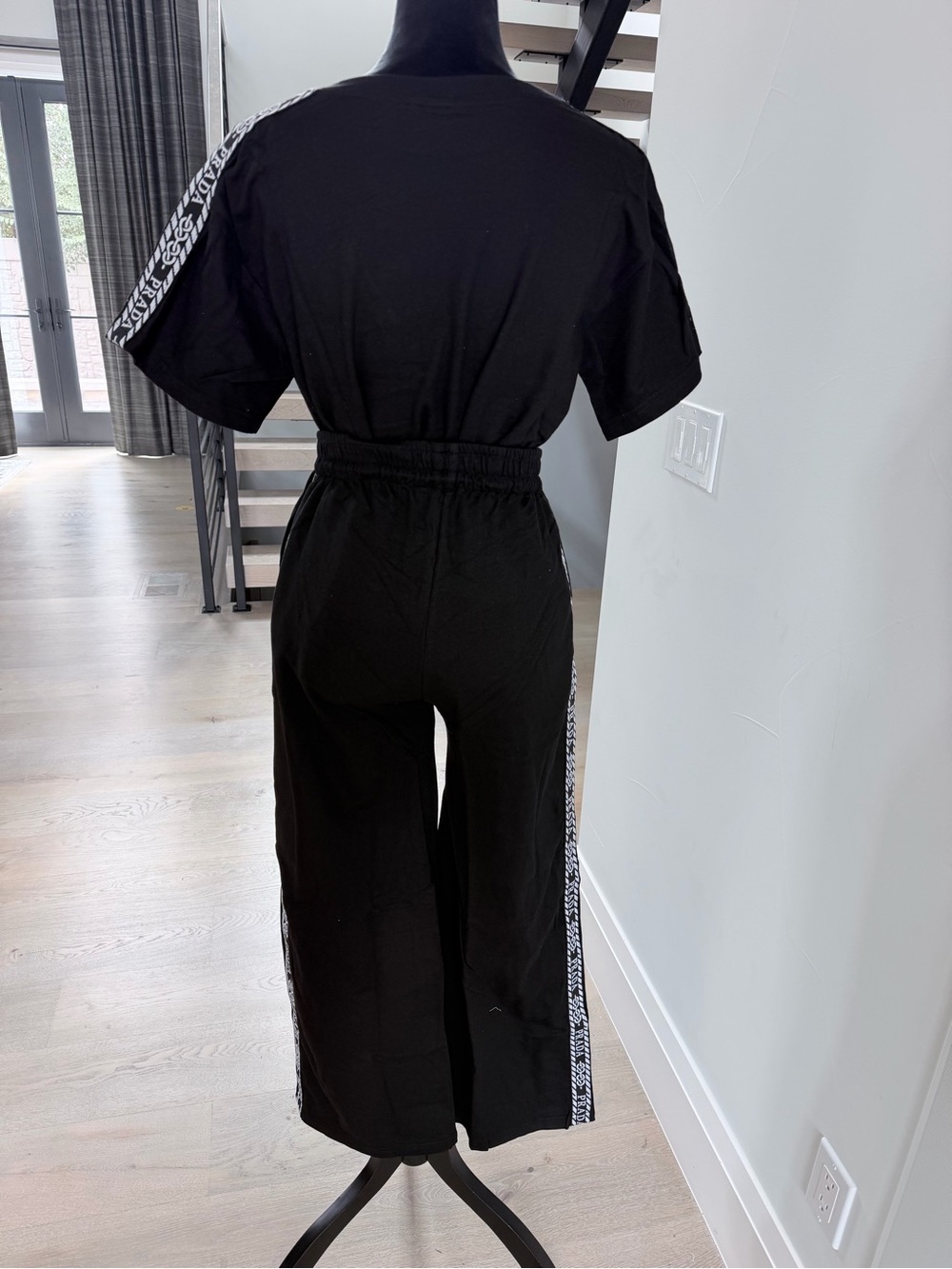 Black Wide-Leg Pants and matching Tee Set size S - Picture 6 of 11